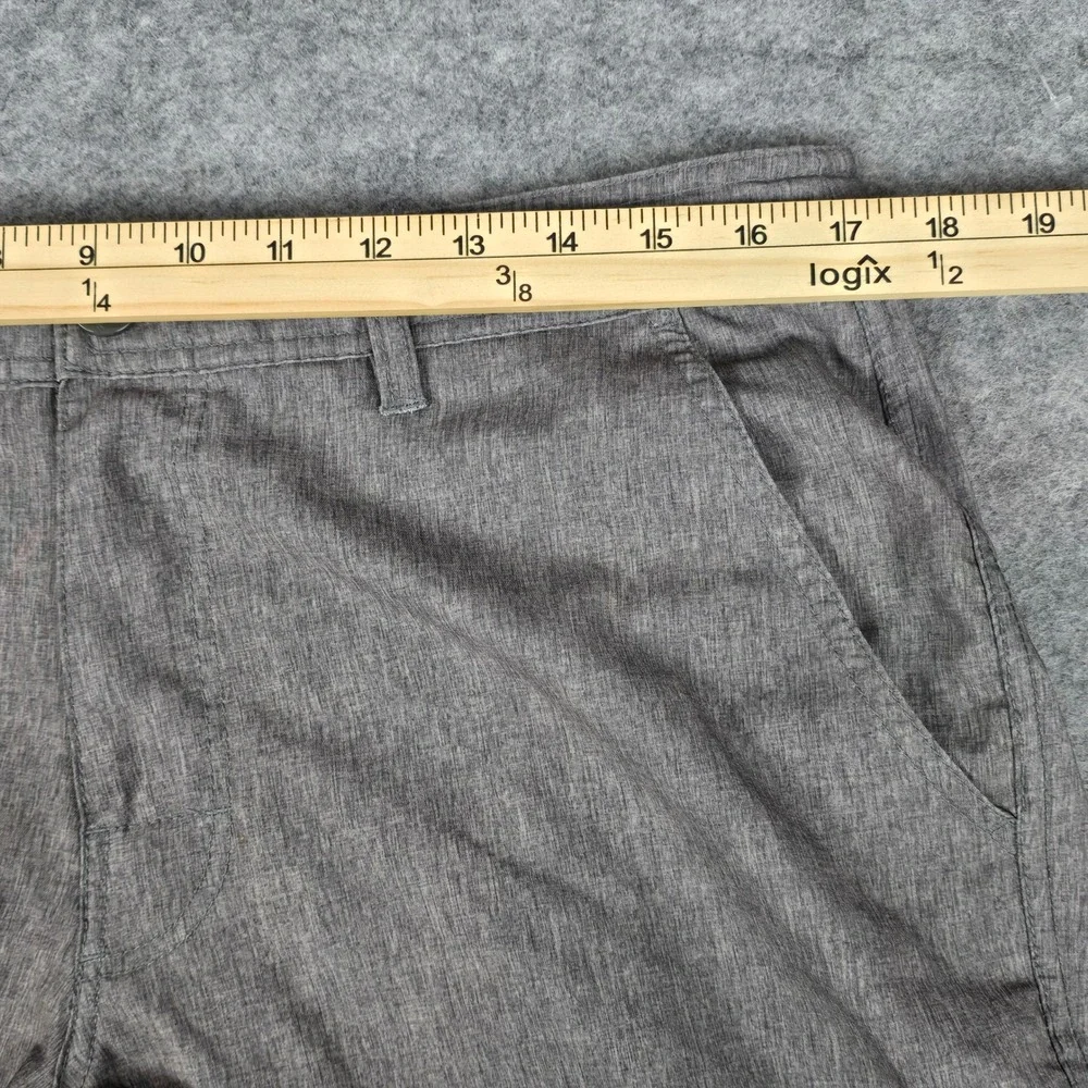 DaHui Mens Heather Grey Hybrid Board Shorts Stretch Surf Walk Shorts Size 34